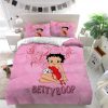 Betty Boop Pink Duvet Cover and Pillowcase Set Bedding Set