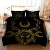 Black Gold 8 Duvet Cover and Pillowcase Set Bedding Set