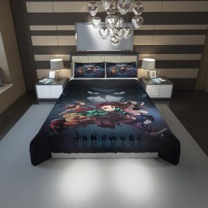 Blade Of Demon Destruction Duvet Cover and Pillowcase Set Bedding Set 1134