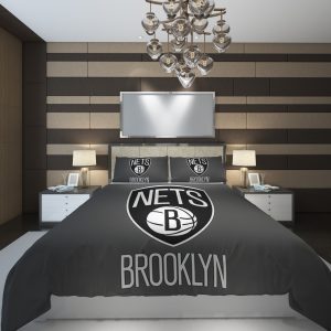 Brooklyn Nets 7 NBA Basketball ize Duvet Cover and Pillowcase Set Bedding Set