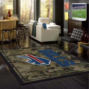 Buffalo Bills Camo Carpet Living Room Rugs