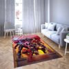 Captain America And Spiderman Strong X-men Art Carpet Living Room Rugs