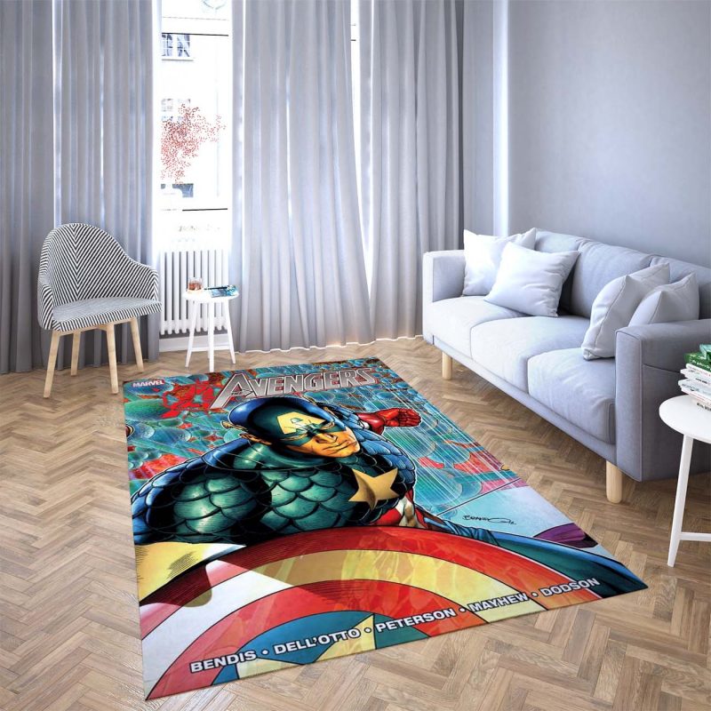 Captain America Of Arvengers Carpet Living Room Rugs