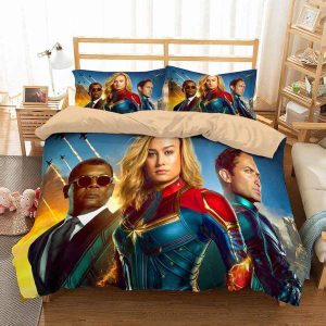 Captain Marvel 6 Duvet Cover and Pillowcase Set Bedding Set