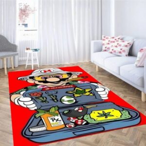 Cartoon characters smoking weed carpet living room rugs