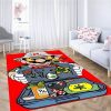 Cartoon characters smoking weed carpet living room rugs