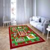 Christmas photo of characters from disney’s story Living Room Rug Carpet
