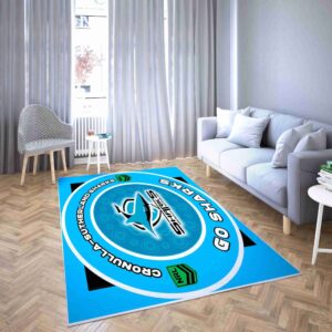 Cronulla Sharks Living Room Rug Carpet