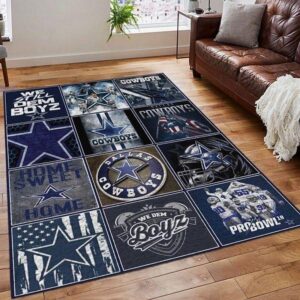 Dallas Cowboys Area Limited Edition Rug Carpet Nfl Football Floor Decor
