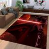 Darth Vader With Light Saber Star Wars Living Room Rug Carpet