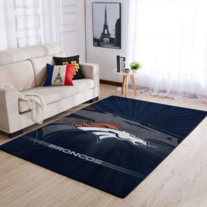 Denver Broncos Area Limited Edition Rug Carpet Nfl Football Floor Decor
