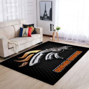 Denver Broncos Area Limited Edition Rug Carpet Nfl Football Team Floor Decor