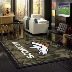 Denver Broncos Camo Carpet Living Room Rugs 1