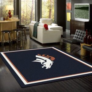 Denver Broncos Nfl Carpet Living Room Rugs 1