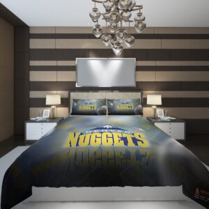 Denver Nuggets 2 NBA Basketball ize Duvet Cover and Pillowcase Set Bedding Set