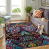 Detailed Boho Skull Carpet Living Room Rugs