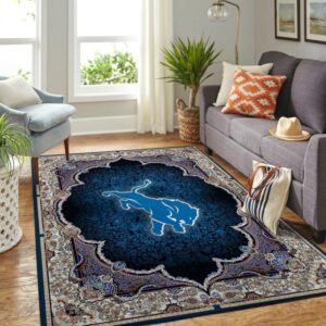 Detroit Lions Area Limited Edition Rug Carpet Nfl Football Floor Decor 5
