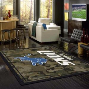Detroit Lions Camo Detroit Lions Carpet Living Room Rugs