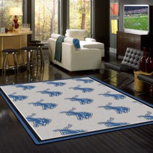 Detroit Lions Repeat Detroit Lions Carpet Living Room Rugs2