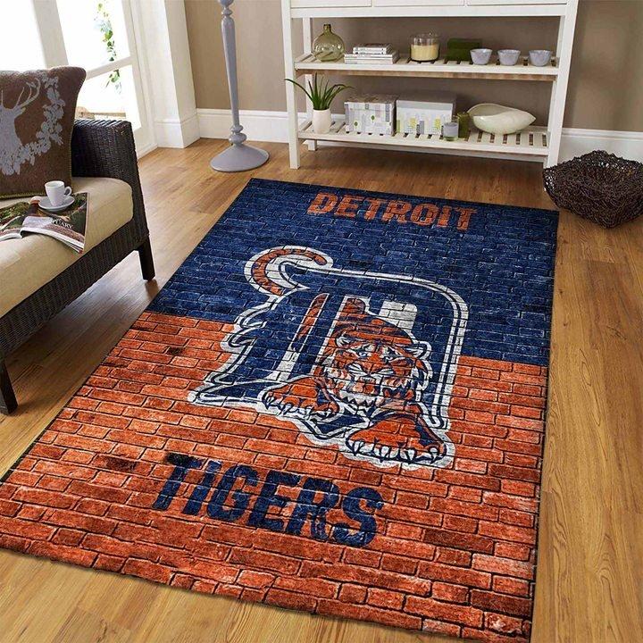 Detroit Tigers Mlb Baseball Area Limited Edition Rug Carpet Baseball Floor Decor