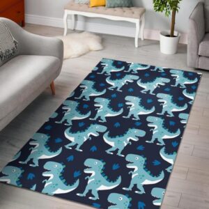 Dino Cartoon Dinosaur Pattern Print Area Limited Edition Rug Carpet