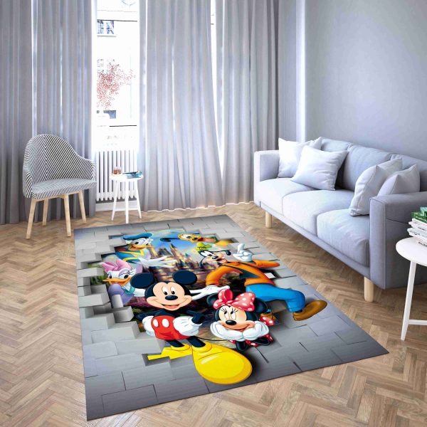 Disney 3D character image of stunning Living Room Rug Carpet