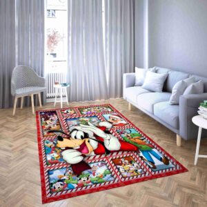 Disney Christmas Cartoon Characters In One Picture Living Room Rug Carpet