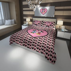 Disney Mickey And Minnie 2 Duvet Cover and Pillowcase Set Bedding Set