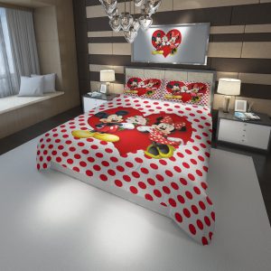 Disney Mickey And Minnie Duvet Cover and Pillowcase Set Bedding Set