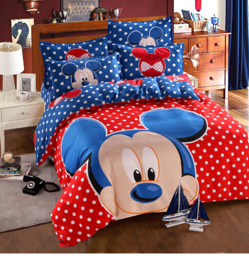 Disney Blue & Red Mickey Mouse Comforter