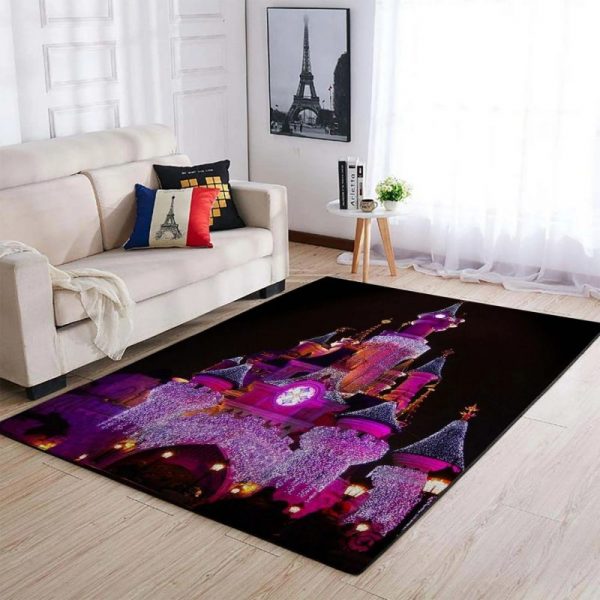 Disney castle area rugs living room carpet