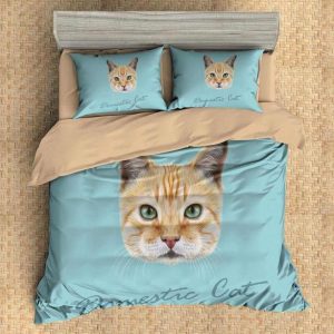 Domestic Cat Duvet Cover and Pillowcase Set Bedding Set