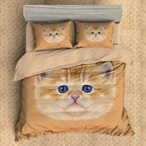 Domestic Kitten Duvet Cover and Pillowcase Set Bedding Set