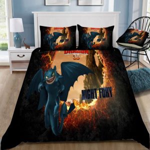 Dragon Night Fury Duvet Cover and Pillowcase Set Bedding Set