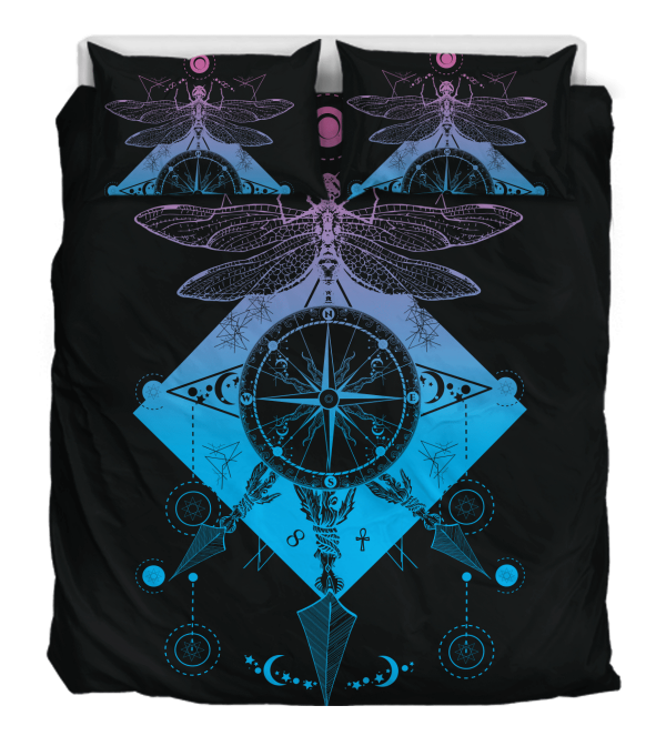 Dragonfly Duver Duvet Cover and Pillowcase Set Bedding Set 886