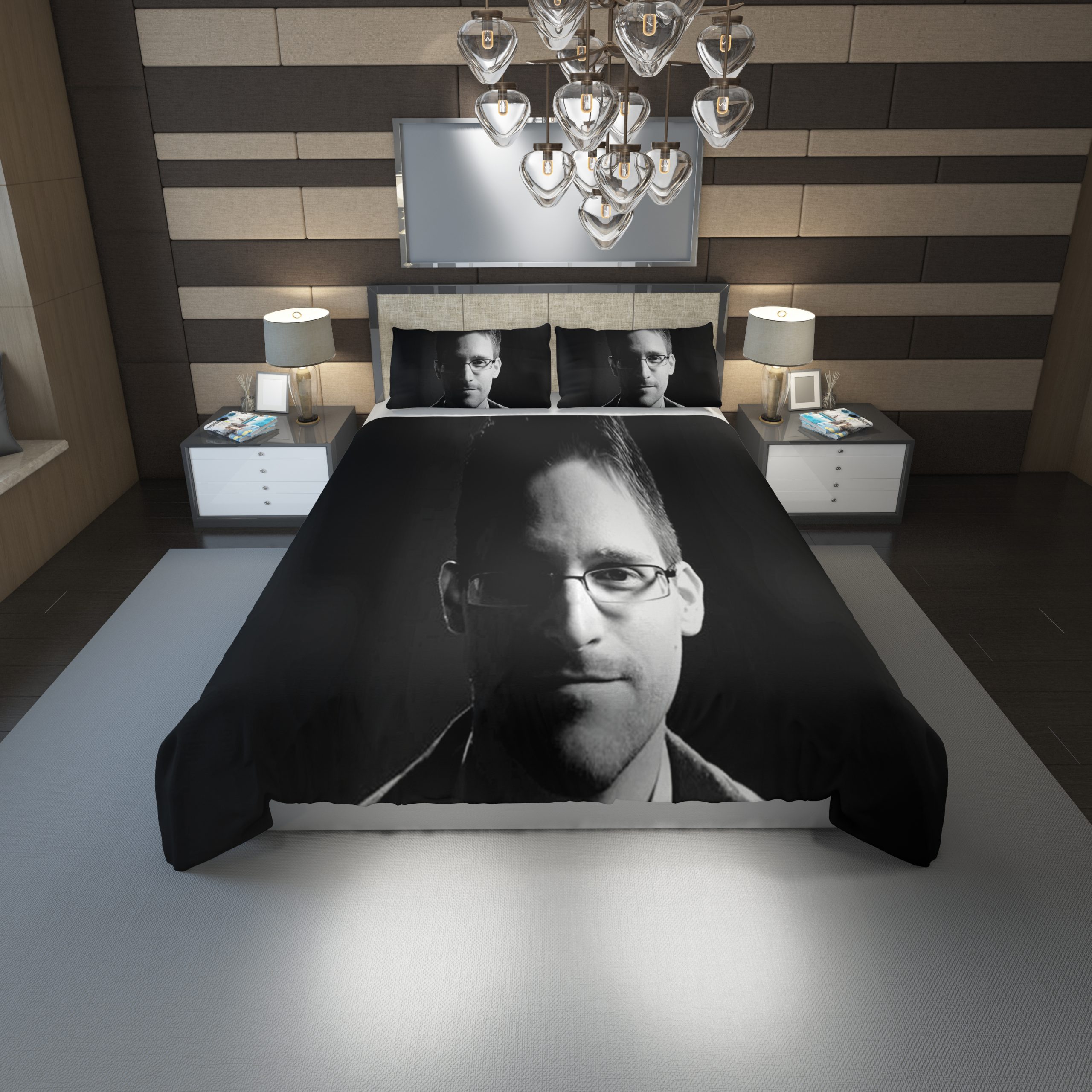 Edward Snowden Duvet Cover and Pillowcase Set Bedding Set 1213