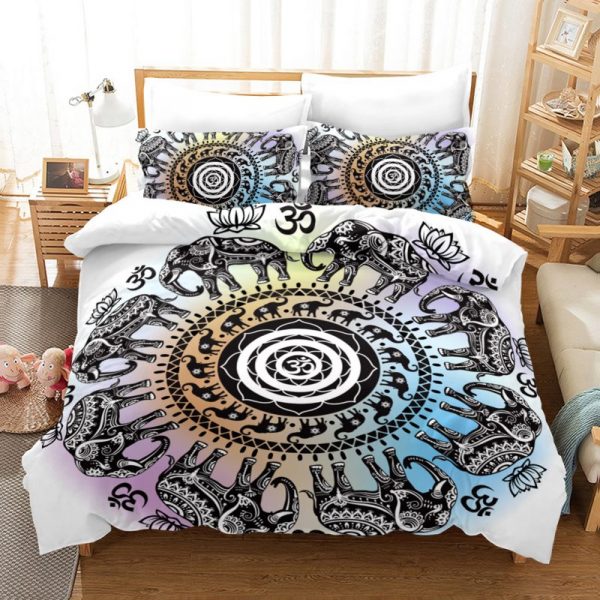 Elephant Bohemia Style 1 Duvet Cover and Pillowcase Set Bedding Set