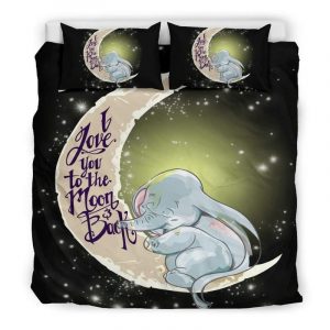 Elephant Moon Duvet Cover and Pillowcase Set Bedding Set