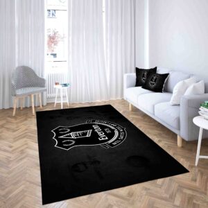 Everton Football Club Black Carpet Living Room Rugs