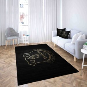 Everton Football Club Gold Logo Carpet Living Room Rugs
