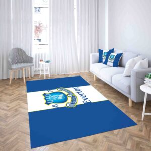 Everton Football Club White And Blue Carpet Living Room Rugs