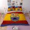 FCB Barcelona Flag Printed Duvet Cover and Pillowcase Set Bedding Set