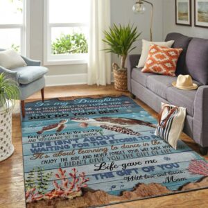Family My Daughter Turtle Carpet Living Room Rugs