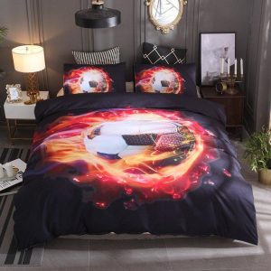 Football Duvet Cover and Pillowcase Set Bedding Set 303