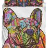 French Bulldog Duvet Cover and Pillowcase Set Bedding Set 817