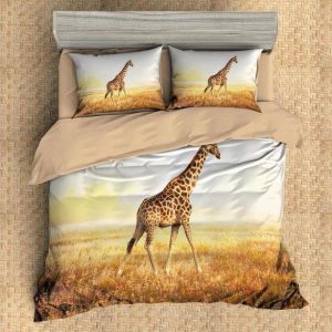 Giraffe Duvet Cover and Pillowcase Set Bedding Set
