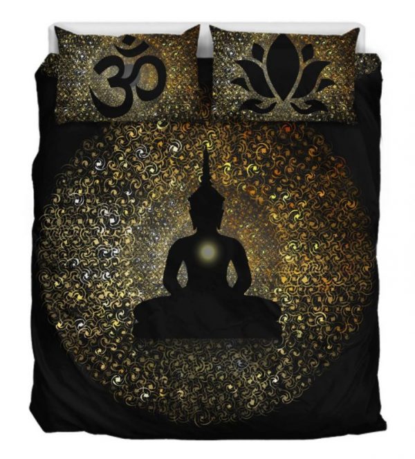 Glowing Buddha Duvet Cover and Pillowcase Set Bedding Set
