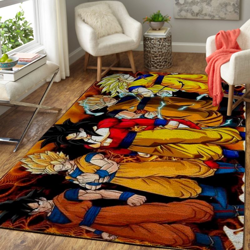 Goku Transformations Dragon Ball Living Room Rug Carpet
