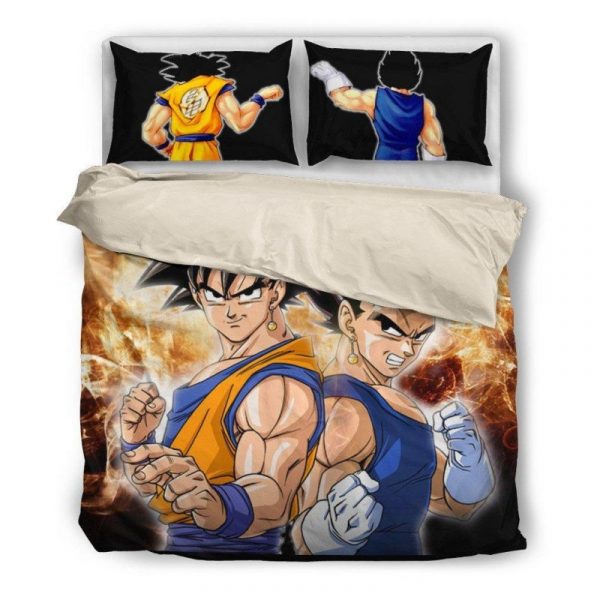 Goku Vegeta Duvet Cover and Pillowcase Set Bedding Set 1081