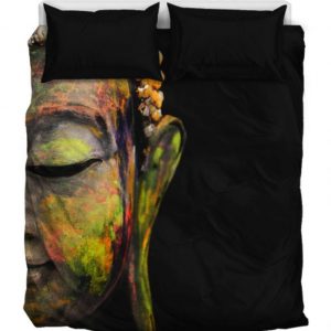Green Buddha Duver Duvet Cover and Pillowcase Set Bedding Set